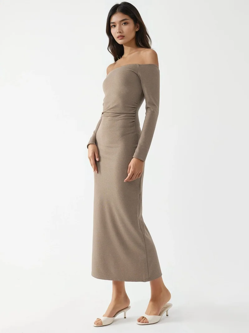 Busem BUSEM Off-Shoulder Bodycon Maxi Dress