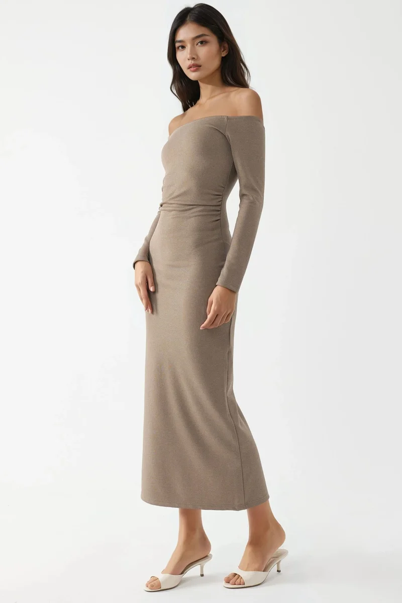 Busem BUSEM Off-Shoulder Bodycon Maxi Dress