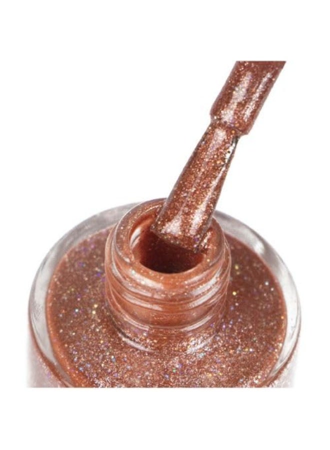 DeBelle Gel Nail Polish Starry Walnut (Glitter Dark Brown Nail Paint)|Non UV - Gel Finish |Chip Resistant | Seaweed Enriched Formula| Long Lasting|Cruelty and Toxic Free| 8ml - Image 4