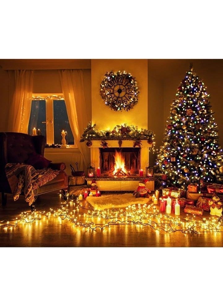 Technojet - Solar 12 Meters Garden Lighting Decoration Solar Powered LED Yellow Light with 100 LEDs - Image 1