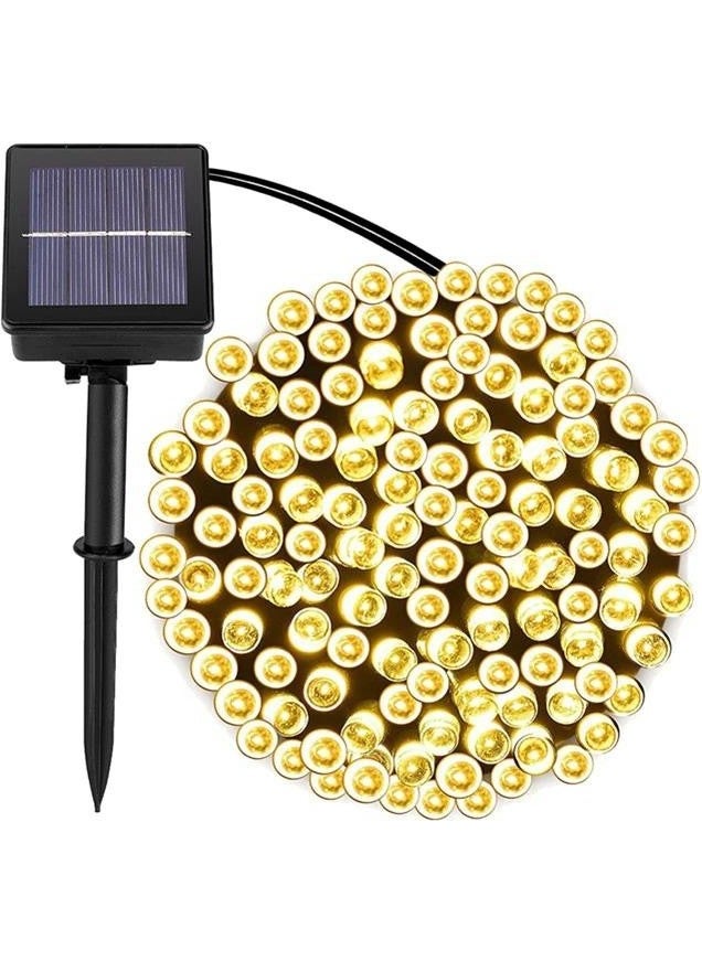 Technojet - Solar 12 Meters Garden Lighting Decoration Solar Powered LED Yellow Light with 100 LEDs - Image 1