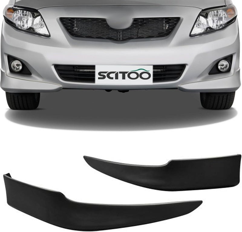 SCITOO Front Lower Valance for 2009-2010 Toyota Corolla - Matte Black Bumper Lip Body Kit - Image 1