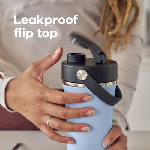 Hydro Flask Shaker Bottle – Insulated Stainless Steel Gym Bottle for Pre Workout & Protein 24 Oz Reef Pink - Image 5