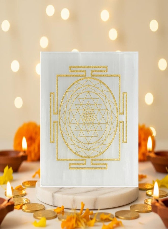 Shivkosha Shree Yantra on Selenite Charging Plate for Wealth, Prosperity & Success | Energized Sri Chakra for Vastu, Meditation, Manifestation & Positive Energy | Spiritual Healing Tool for Cleansing - Image 3