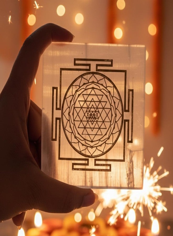 Shivkosha Shree Yantra on Selenite Charging Plate for Wealth, Prosperity & Success | Energized Sri Chakra for Vastu, Meditation, Manifestation & Positive Energy | Spiritual Healing Tool for Cleansing - Image 2
