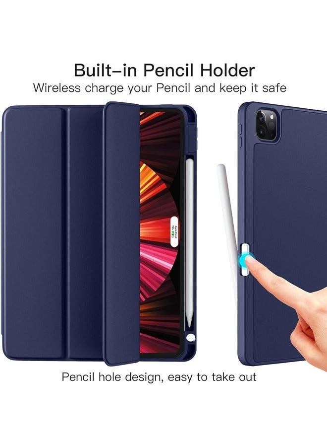 Gravity 2024 iPad Pro 13 Inch Smart Case with Pencil Holder ‚Äì Blue, Touch ID Support & Auto Wake/Sleep Function - Image 4