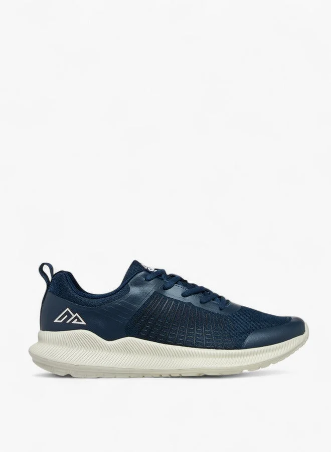 Panelled Lace-Up Sports Shoes