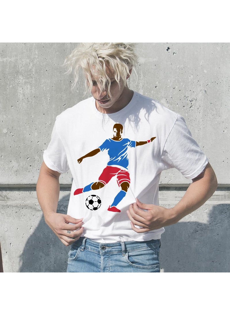 FINGERINSPIRE FINGERINSPIRE Football Player Painting Stencil 11.8x11.8 inch Reusable Soccer Sports Drawing Template Football Sporter Stencil Sport Theme Stencil for Painting on Wood Wall Fabric Paper Furniture  - Image 5