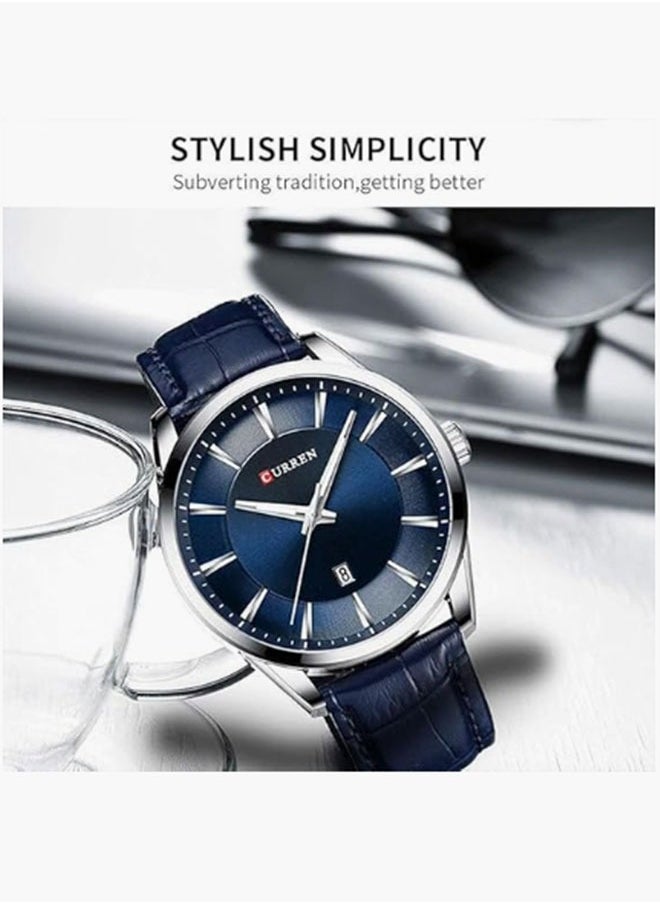 CURREN Quartz Man Wristwatch With Leather Strap Band Calendar Indicator Date  Waterproof  - Image 4