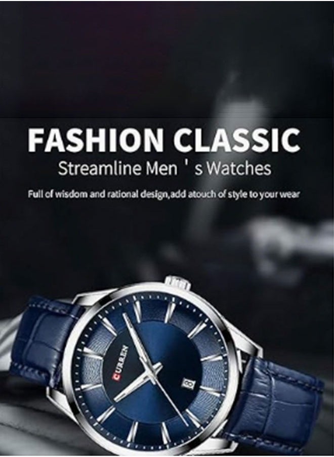 CURREN Quartz Man Wristwatch With Leather Strap Band Calendar Indicator Date  Waterproof  - Image 3