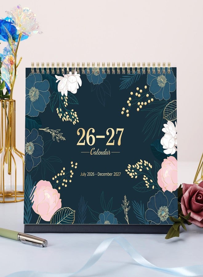 Indeme 2026-2027 Desk Calendar - Flip Desktop Calendar 2026-2027, JUL. 2026 - DEC. 2027, 10" x 8.3", Stand up Desk Calendar 26-27, Twin-Wire Binding - Image 2