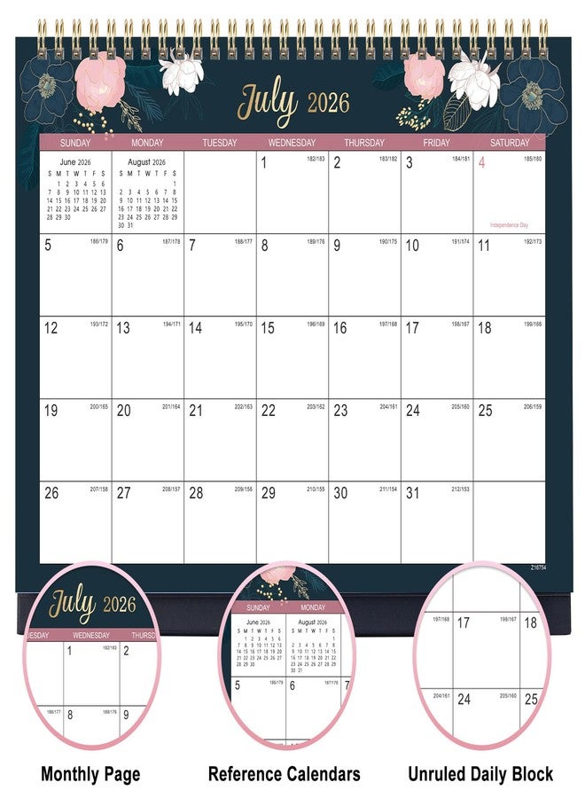 Indeme 2026-2027 Desk Calendar - Flip Desktop Calendar 2026-2027, JUL. 2026 - DEC. 2027, 10" x 8.3", Stand up Desk Calendar 26-27, Twin-Wire Binding - Image 3