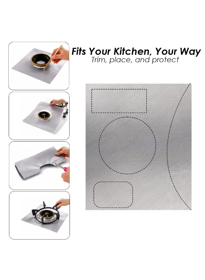 VIBRANT LOYAL AGILE Oven Liners for Bottom, 2 Pack Large Thick Heavy Duty 100% Non-stick Reusable Teflon Mat, 25"x17" Baking Mat for Electric, Gas, Toaster Ovens, Grills (Silver) - Image 4