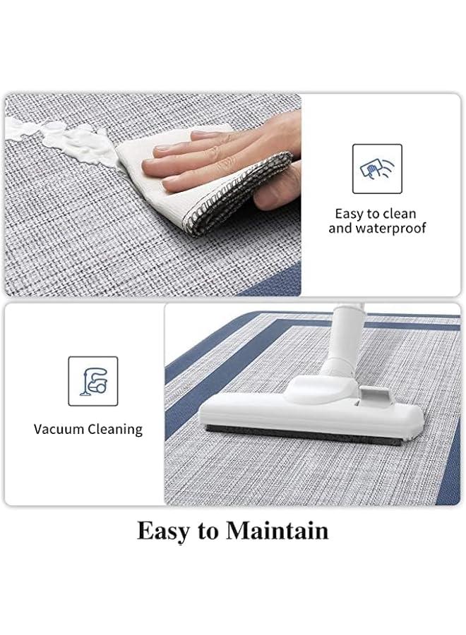 2PCS Kitchen Mat  Rug, Cushioned Anti-Fatigue Kitchen Floor Mat, Non-Slip Waterproof Kitchen Mats and Rugs Ergonomic Comfort Standing Mat for Kitchen, Floor Home, Office, Sink, Laundry - Image 4