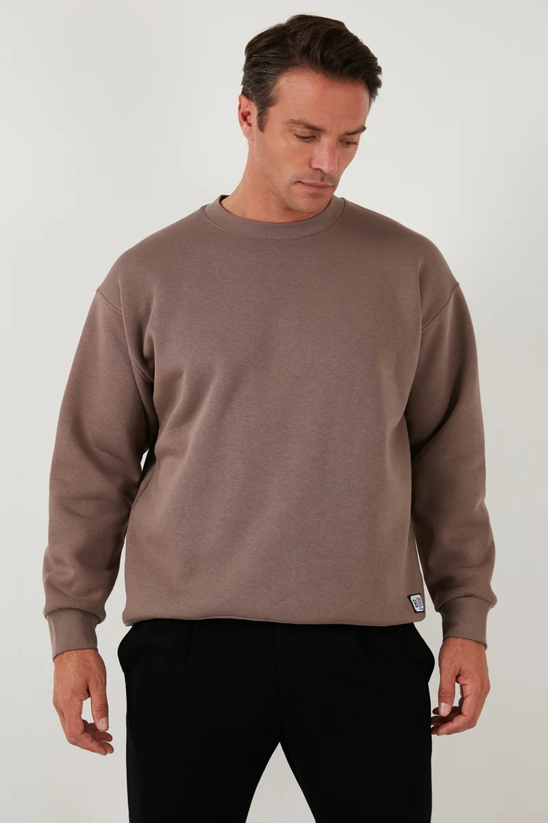 Buratti Regular Fit Crew Neck Cotton Fuzzy Soft Lined Sweat Men's Sweat 5905255