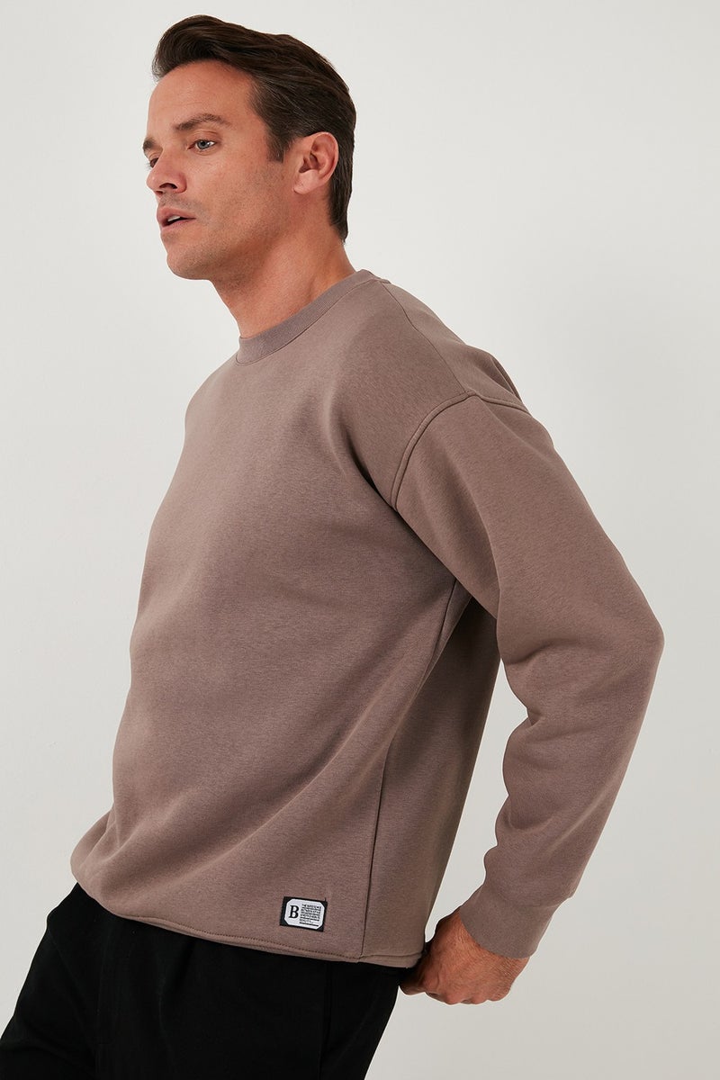 Buratti Regular Fit Crew Neck Cotton Fuzzy Soft Lined Sweat Men's Sweat 5905255 - Image 3