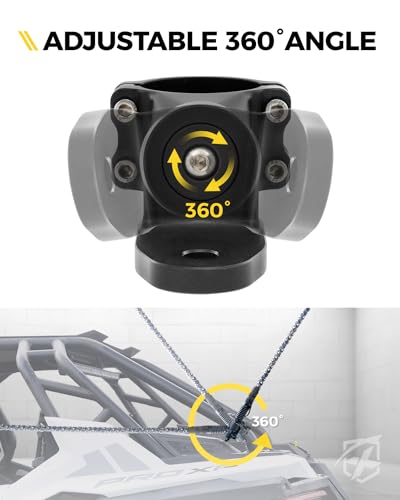 Xprite HeavyDuty Flag Pole Holder Whip Light Mount CNC 6061 Aluminium Alloy 360 Quick Adjustable Light Mounting Bracket Compatible with Polaris Rzr XP CanAm x3 175 to 2 Cage ATV Accessories - Image 3