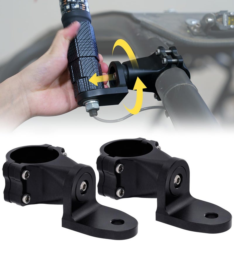 Xprite HeavyDuty Flag Pole Holder Whip Light Mount CNC 6061 Aluminium Alloy 360 Quick Adjustable Light Mounting Bracket Compatible with Polaris Rzr XP CanAm x3 175 to 2 Cage ATV Accessories - Image 2