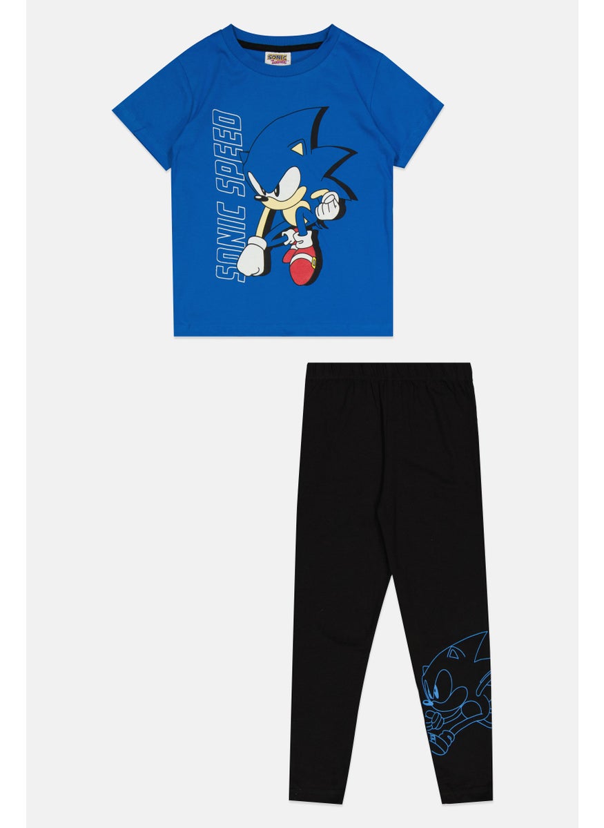 SONIC Sonic x The Hedgehog Kids Boy 2 Pieces Pajama Set, Multicolor  - Image 1