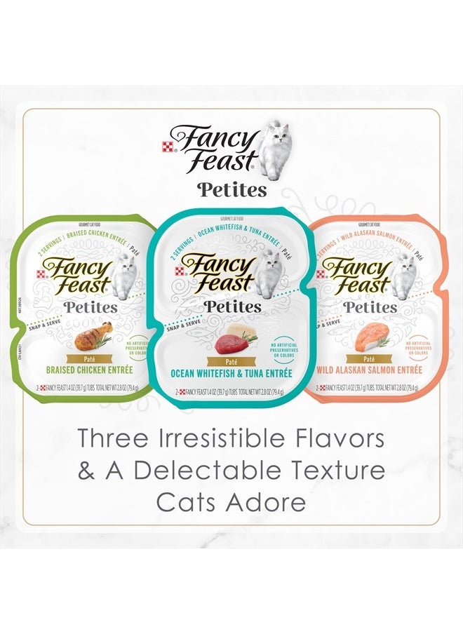 Purina Fancy Feast - Purina Fancy Feast Gourmet Wet Cat Food Variety Pack, Petites Pate Collection, break-apart tubs, 24 servings - (Pack of 12) 2.8 oz. Tubs - Image 1