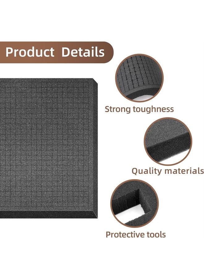 قطع من إسفنج التقاط ونزع - إسفنج التقاط منفصل - إسفنج ورقة مكعب مسبقة النتف مع قاعدة للاستخدام في صناديق ألعاب الطاولة ودرج التخزين (الحجم: 16 × 12 × 2 بوصة) - Image 2