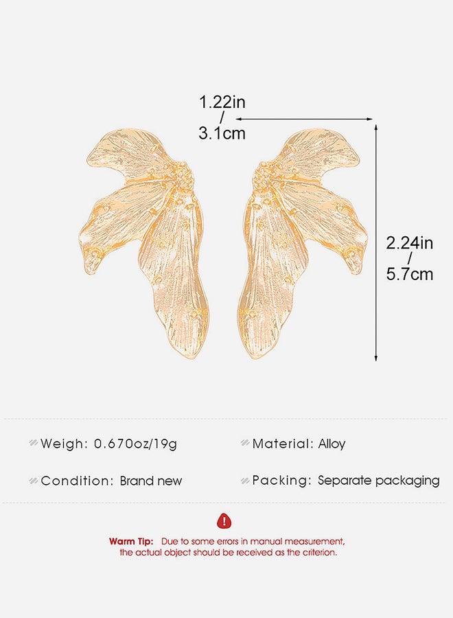 تايك تو أقراط على شكل ورقة شجر مزخرفة - Image 3
