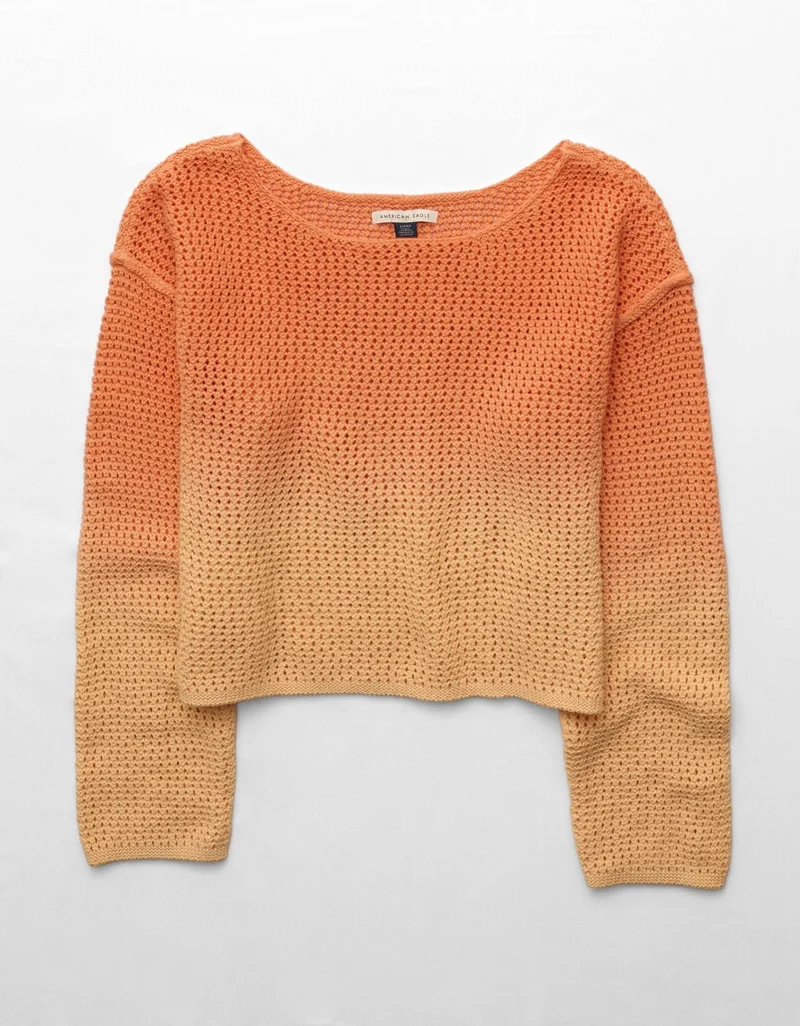 American Eagle  AE Sunchaser Cropped Boatneck Sweater for Women | Best Price UAE