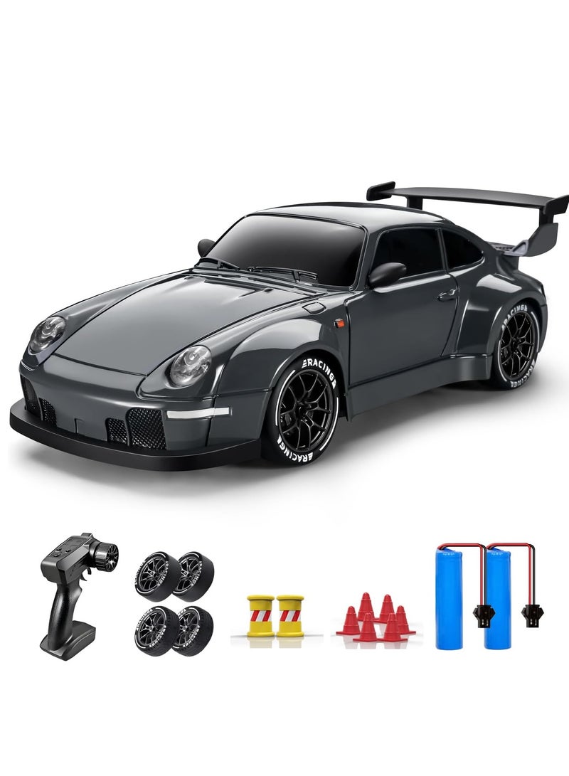 Y&D RC Drift Car 1:24 Remote Control Car for Kids 20KM/H 4WD High Speed RC Cars with LED Lights Two Batteries Extra Drifting Tires Vehicle for Adults Boys Girls - Image 1