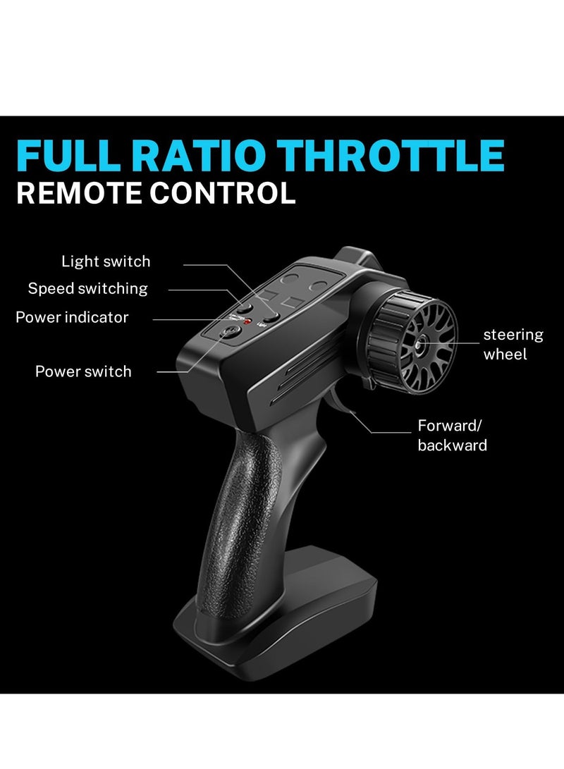 Y&D RC Drift Car 1:24 Remote Control Car for Kids 20KM/H 4WD High Speed RC Cars with LED Lights Two Batteries Extra Drifting Tires Vehicle for Adults Boys Girls - Image 5