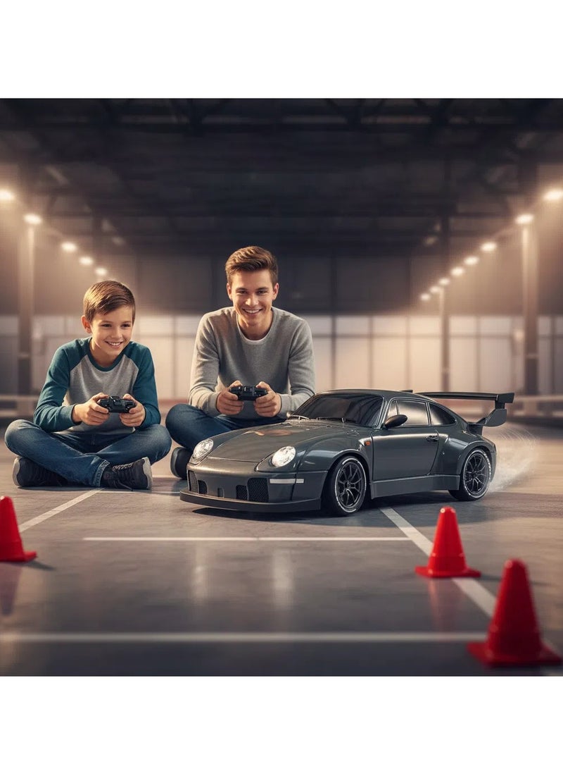 Y&D RC Drift Car 1:24 Remote Control Car for Kids 20KM/H 4WD High Speed RC Cars with LED Lights Two Batteries Extra Drifting Tires Vehicle for Adults Boys Girls - Image 1