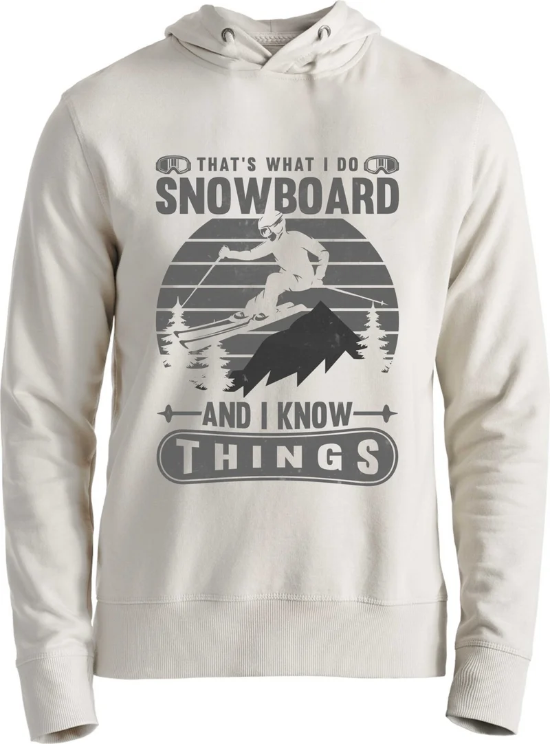 الفا تيشيرت Snowboard And I Know Ecru Sweatshirt