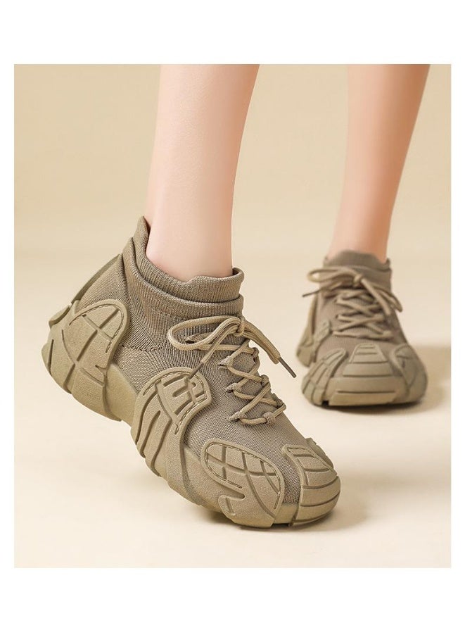 NIBEMINENT Spring And Summer  Trend Single Shoes Dopamine Comfortable Casual Shoes Thick Soled Height Increasing Sports Shoes - Image 1