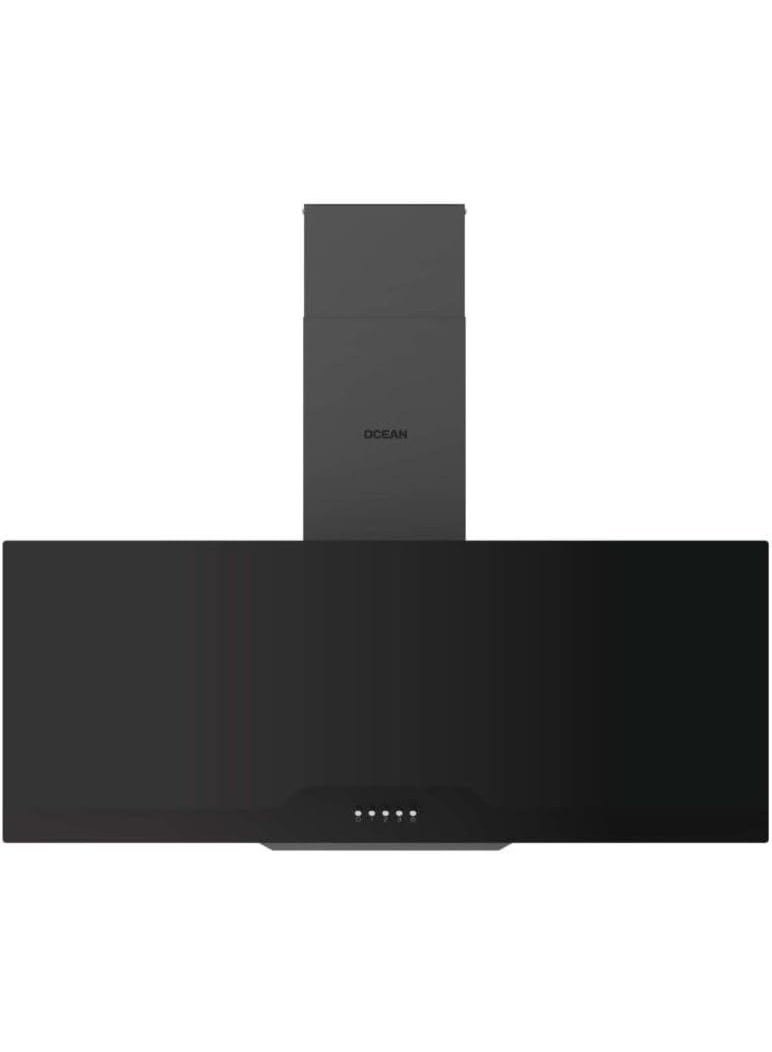 Ocean ODCHR 94 BG CF, Wall‑Mounted Kitchen Hood, 90 cm, 450 m³/h, Black Glass - Image 1