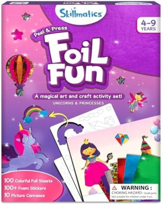 Skillmatics Foil Fun - Unicorns & Princesses, No Mess Art for Kids, Craft Kits & Supplies, DIY Creative Activity, Travel Toys, Gifts for Ages 4, 5, 6, 7, 8,  9 - Image 3