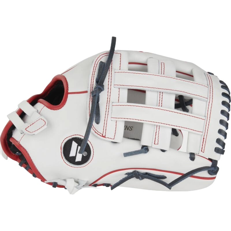 Worth | FREEDOM SERIES Slowpitch Softball Glove | 13 Inch | White/Navy/Red | Left Hand Throw - Image 2