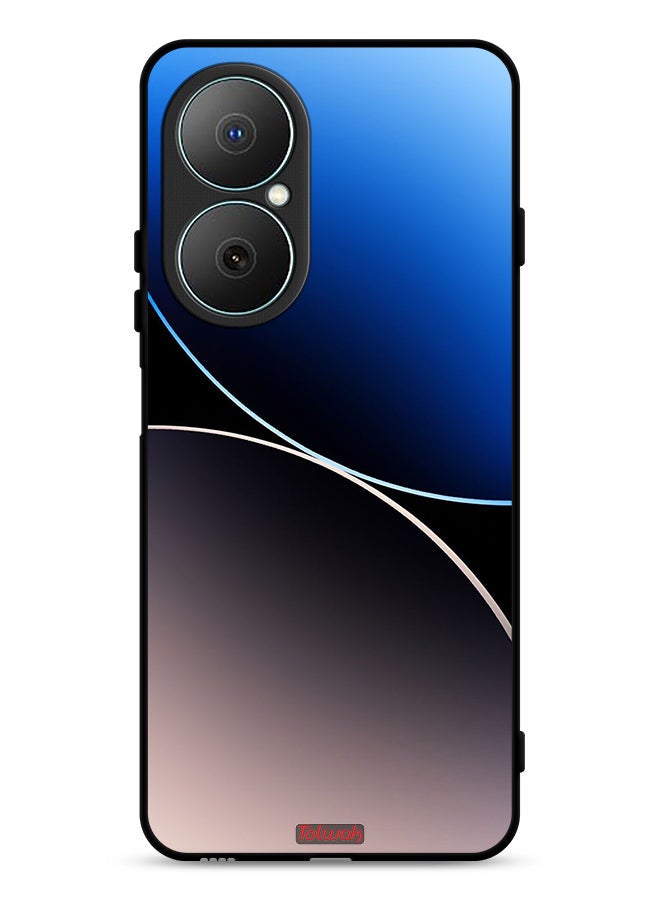 Tolwak Huawei Nova Y73 Protective Case Cover Curve Lines Pattern