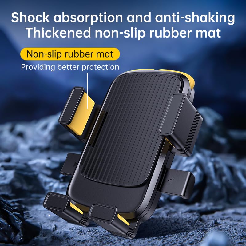 Glangeh Mobile Holder for Bike with Adjustable Locking, 360° Rotation, Real Mirror Mount, Shock Proof Rubber String Grip Hold, one Touch Lock Support Fits 4.7"-7.2" Smartphones(J38+W15) - Image 5