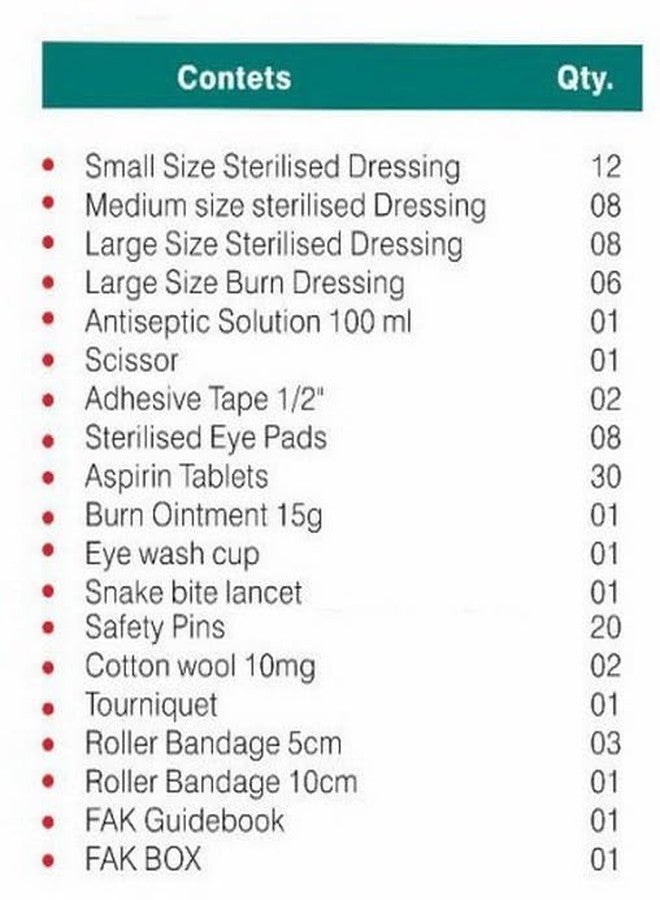 Jayco First Aid Kit (with all items inside) as per Factory Act in a Stainless Steel Box (Class B) - Image 2