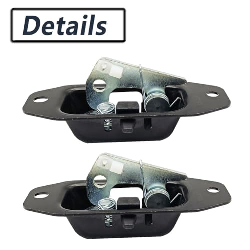 VEELECP Tailgate Latch Left and Right Side Compatible with 2007-2018 Silverado 1500, Sierra 1500, 2009-2010 H3, H3T Replace Rear Hatch Trunk Lock Assembly 2 Pcs Set with Striker Bolts 94715027 - Image 4