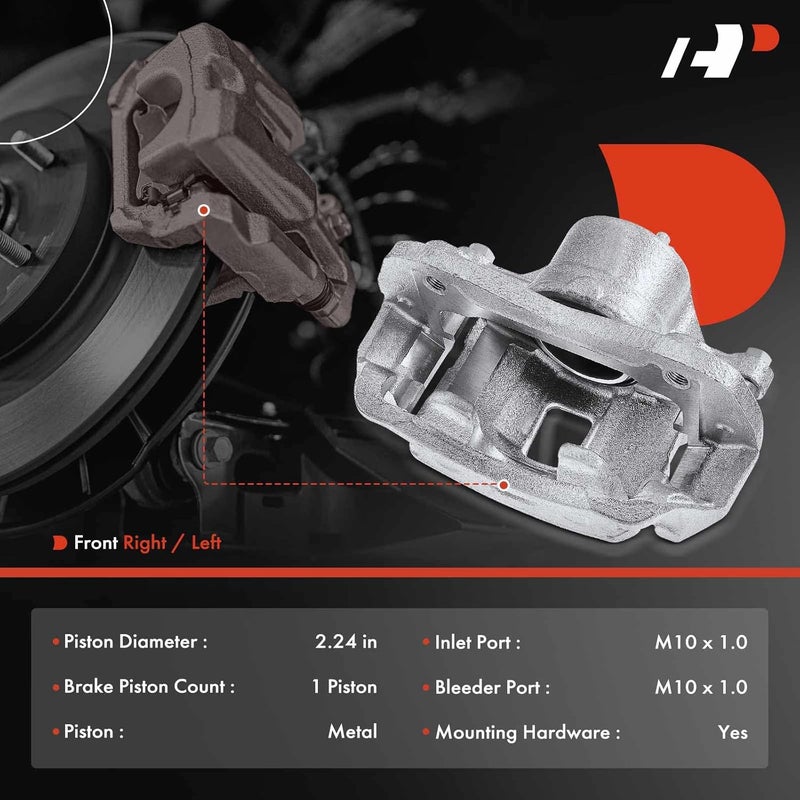 A-Premium Brake Caliper Assembly for Kia Soul, Optima, Magentis, Hyundai Elantra, Sonata (2006-2013) - Front Driver or Passenger - Image 2