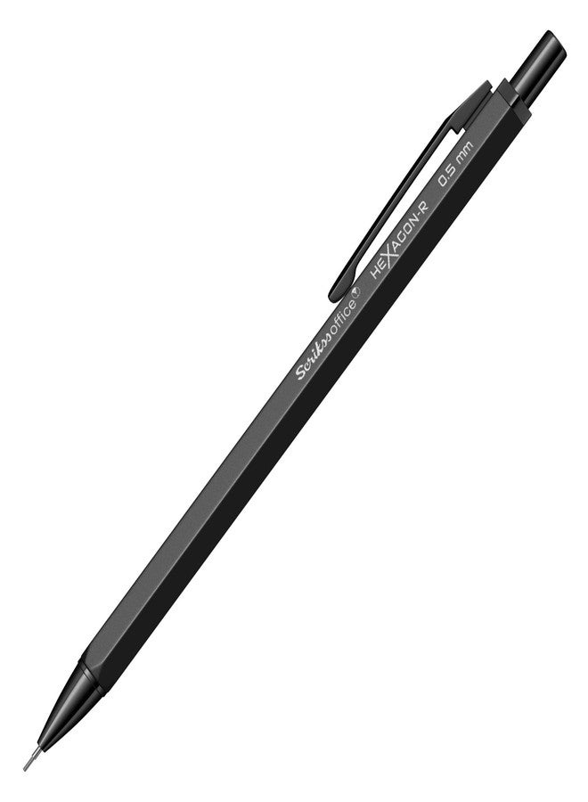 Scrikss 0.5 mm Cute Aesthetic Mechanical Clutch Lead Pen Pencil | for Drafting Sketching Drawing | Black Penpencil | Hexagon-R - Image 1