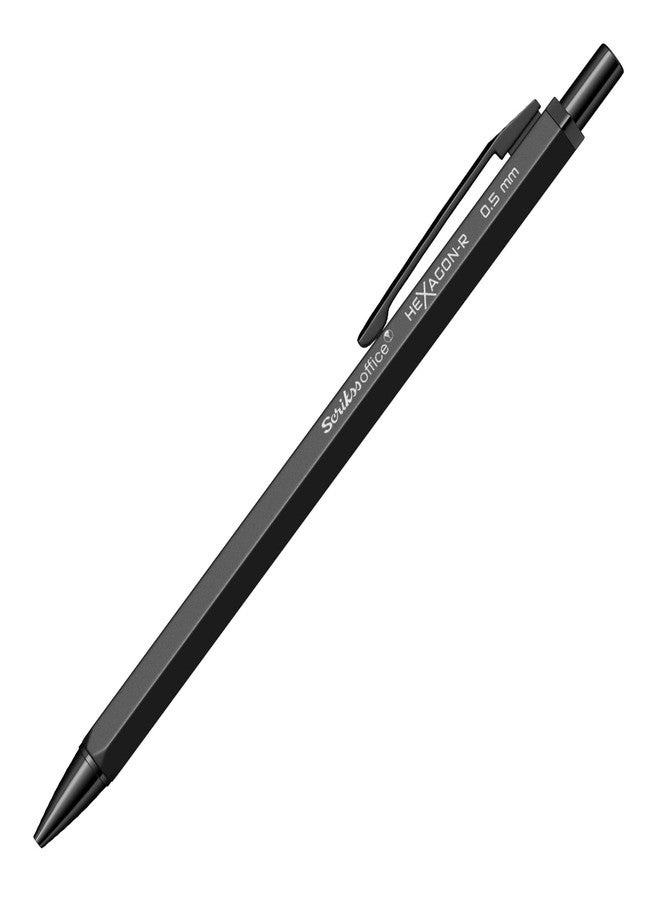 Scrikss 0.5 mm Cute Aesthetic Mechanical Clutch Lead Pen Pencil | for Drafting Sketching Drawing | Black Penpencil | Hexagon-R - Image 5