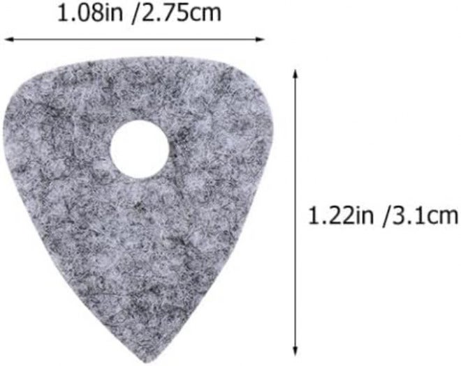 12-Pack Felt Guitar Picks for Ukulele and Acoustic Guitars Soft Sturdy Plectrums for Stringed Instruments Accessories - Image 2