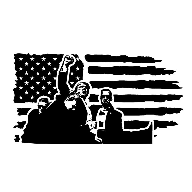 eDesign DT Fight Sticker Decal Vinyl 6 Inches Shot Sticker for Car Truck SUV Van Window Bumper Wall Laptop Tablet Tumbler Any Smooth Surface - Image 3
