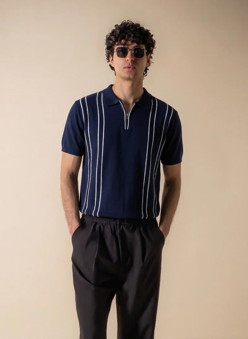 شايبس TEXTURED STRIPE POLO SHIRT