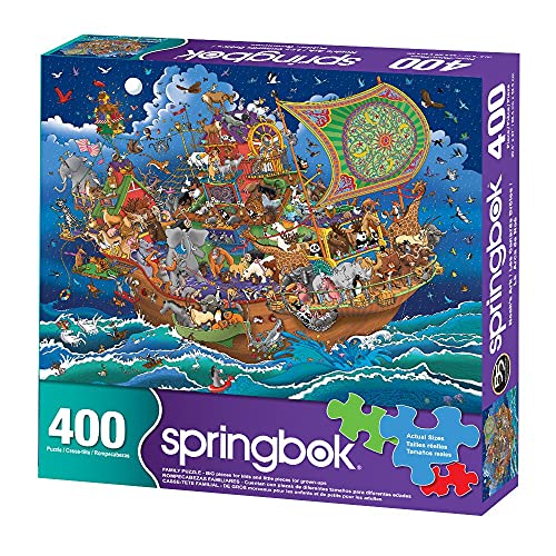 Springboks 400 Piece Family Jigsaw Puzzle Noahs Ark Made in USA - Image 5