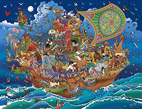Springboks 400 Piece Family Jigsaw Puzzle Noahs Ark Made in USA - Image 1