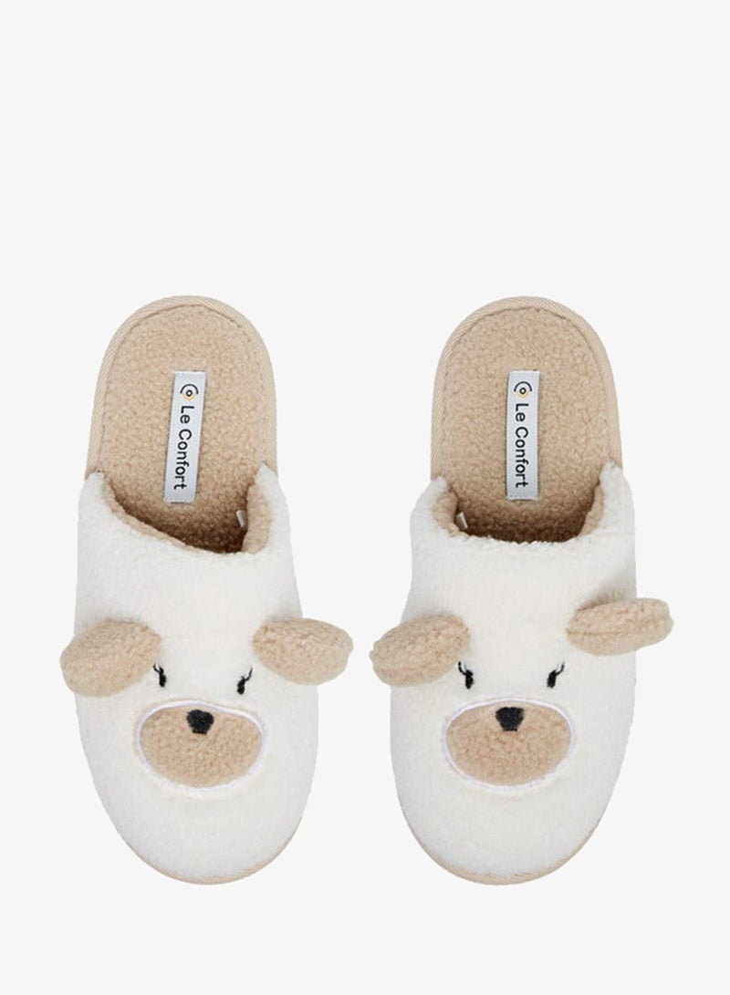 Le Confort Bear Applique Bedroom Slippers - Image 3