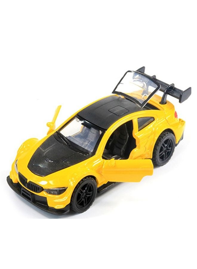 هالامودو 1:36 سبيكة السيارة الرياضية نموذج , سحب مرة أخرى لعبة السيارة , نموذج السيارة للأطفال ولد فتاة هدية , شاشة الجمع , أصفر - Image 3