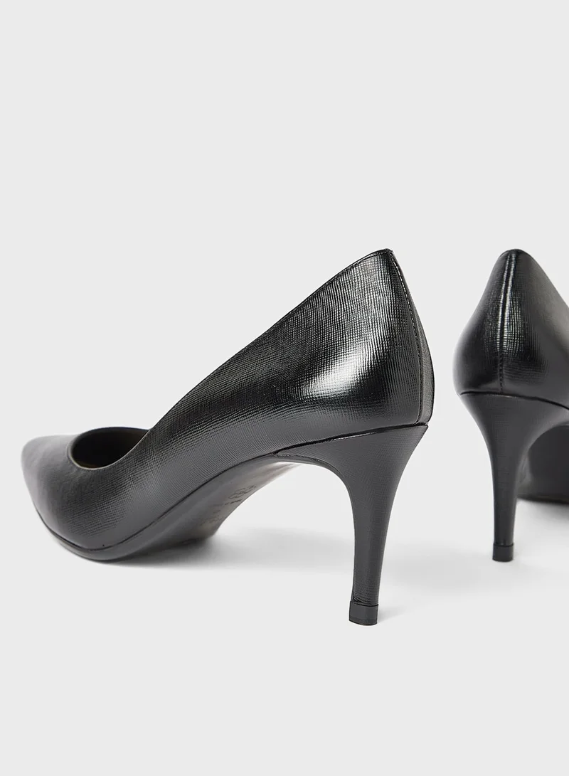 Ted Baker Leather Mid-Heel Pumps
